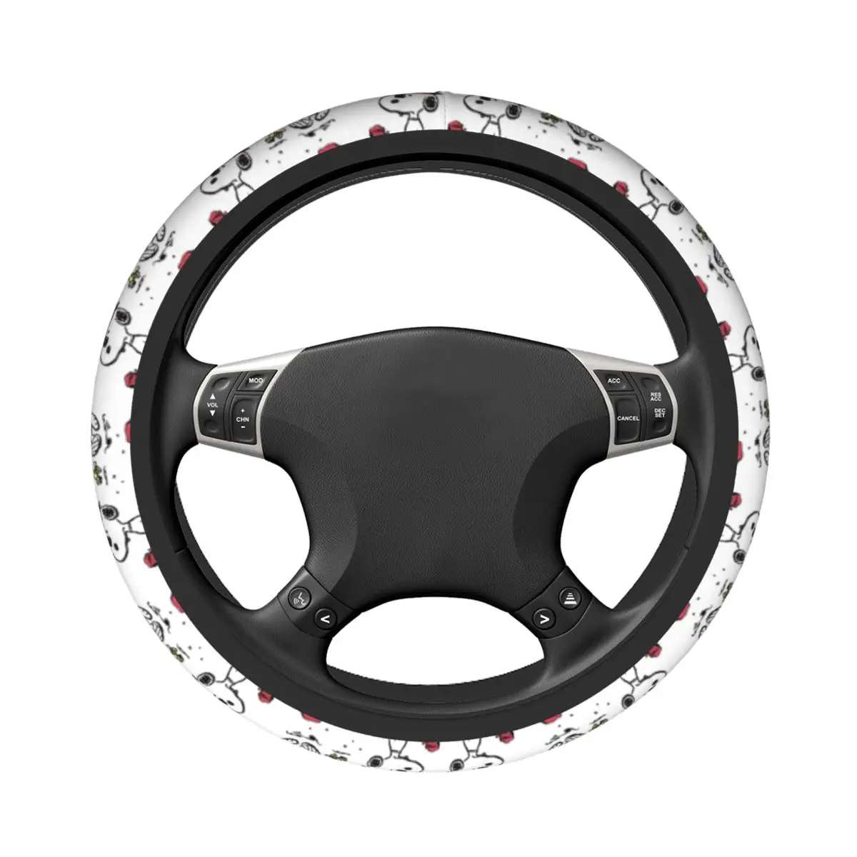 Car Steering Wheel Cover Peanuts Walk Talk Like A Pirate Snoopy Braid On The Steering Wheel Cover Car-styling Car Accessories