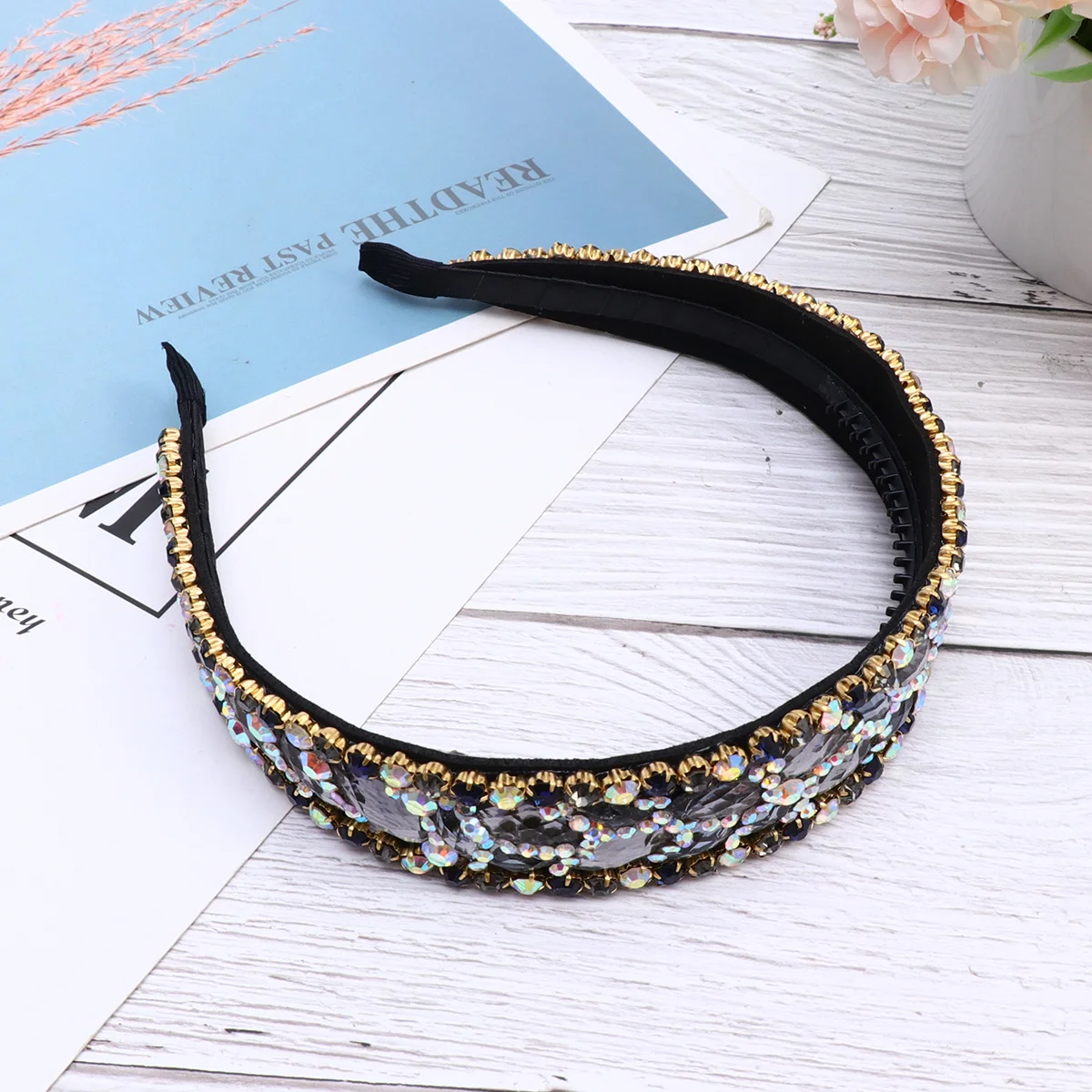 

Rhinestone Headband Crystal Simple Style Lightweight Creative Headdress for Women Hair Accessories Fashionable Photo Props