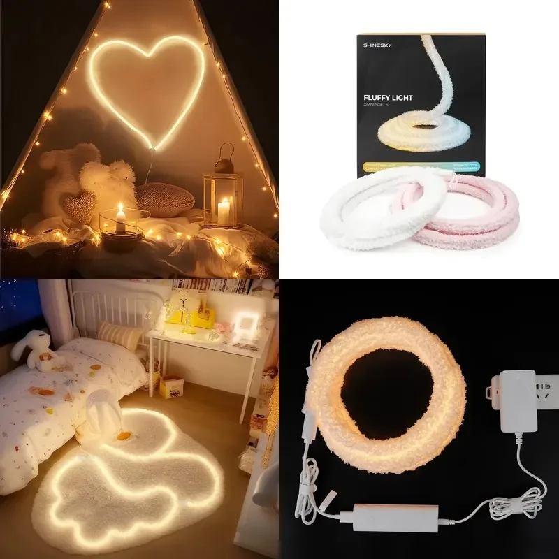 for SHINESKY Vibes OMNI 360 R13 Plush Neon Round Plush Light Emitting Diode Neon Home Decoration Light
