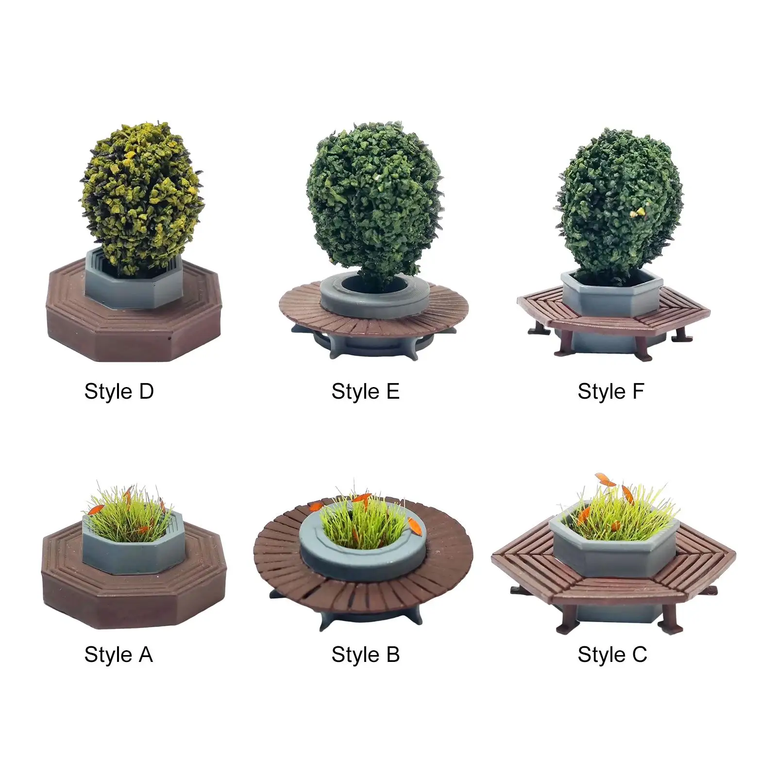 樹脂 1/64 花壇 ミニチュアモデル 砂テーブル用花壇