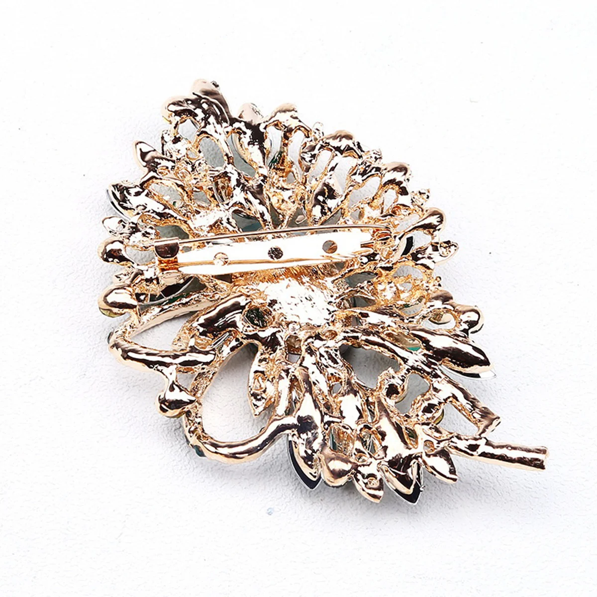 

Crystal Glass Colorful Shining Rhinestone Alloy Brooch For Women Scarf Bag Clothes Decoration Rhinestone Brooch