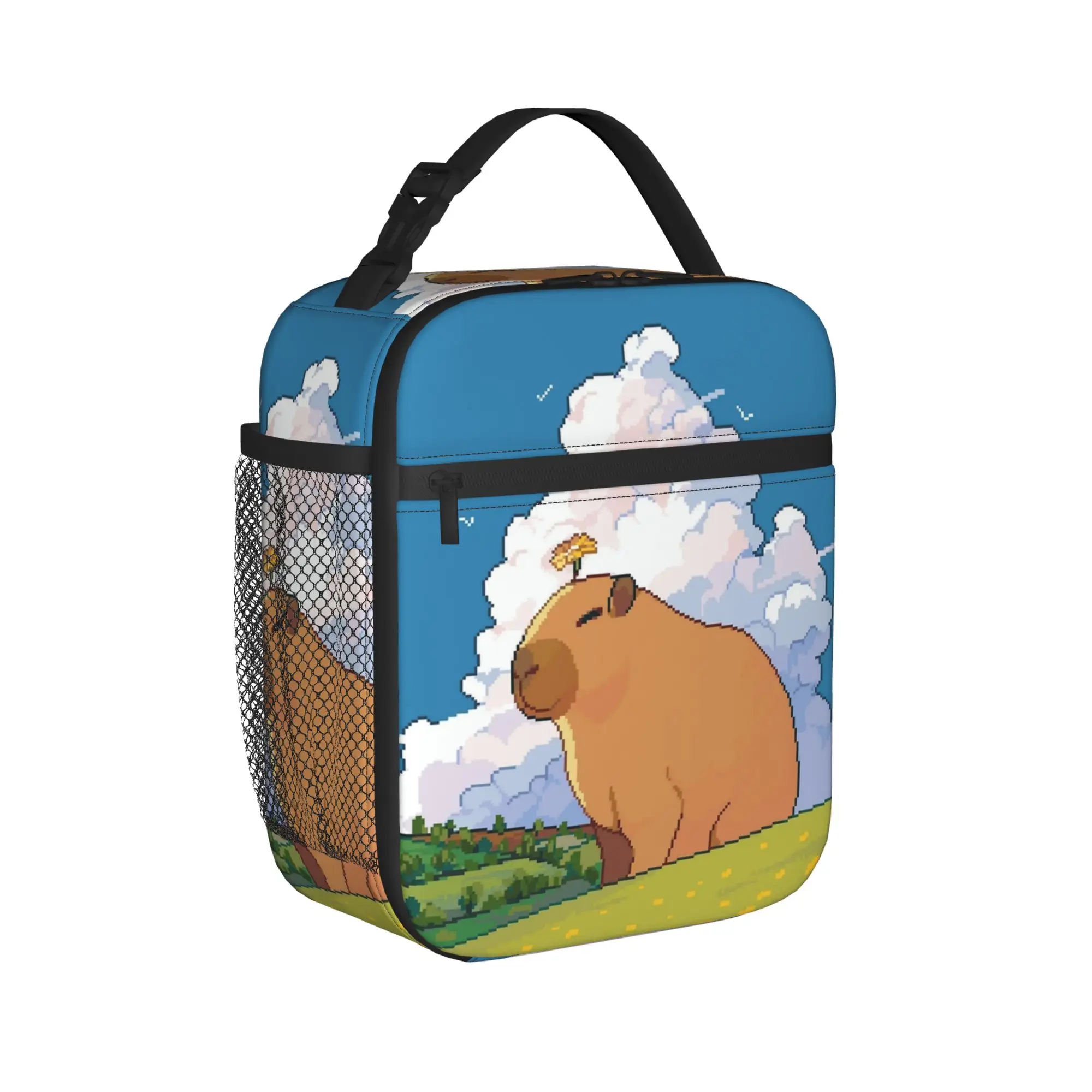 Mount Capybara Cute Thermal Insulated Lunch Bag for School  Portable Food Bag Container Cooler Thermal Lunch Box