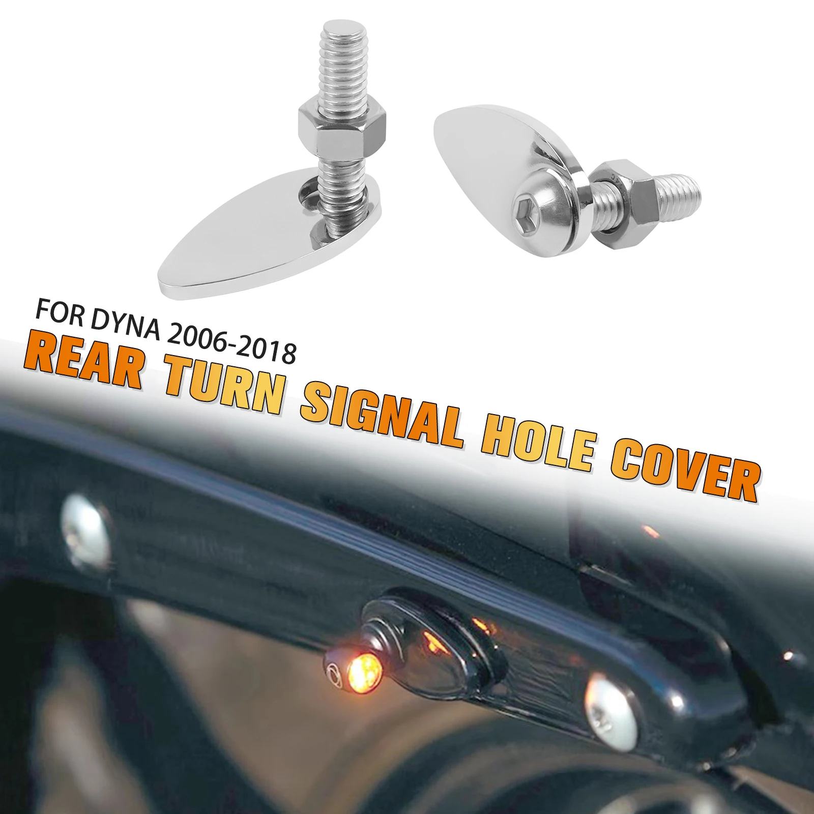 

For Harley Softail Slim Breakout Street Bob Low Rider/S Fat Boy Fender Strut Cover Rear Turn Signal Relocation Kit Hole Cover