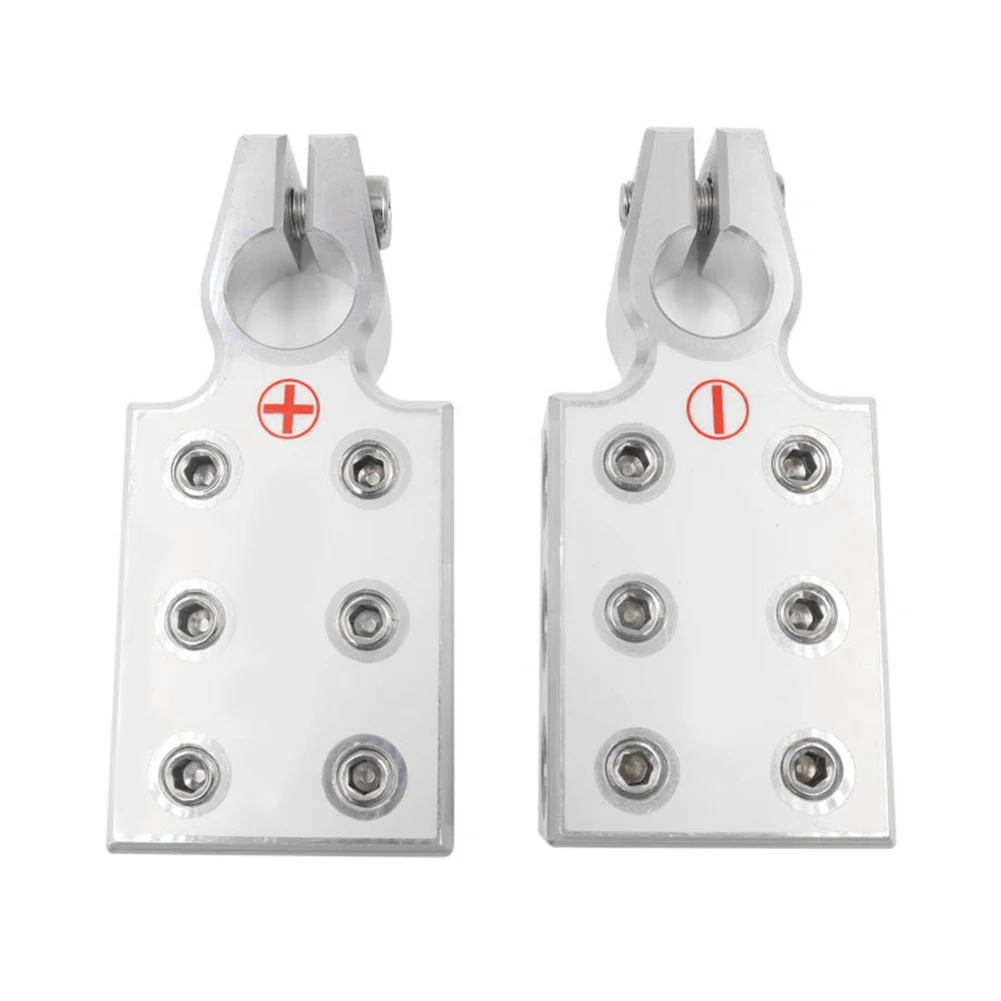 

Car Battery Terminal Connectors Clamps Audio Modification 6 Spot Battery Terminal Post Clamp for 4/0 AWG Lugs Positive Negative