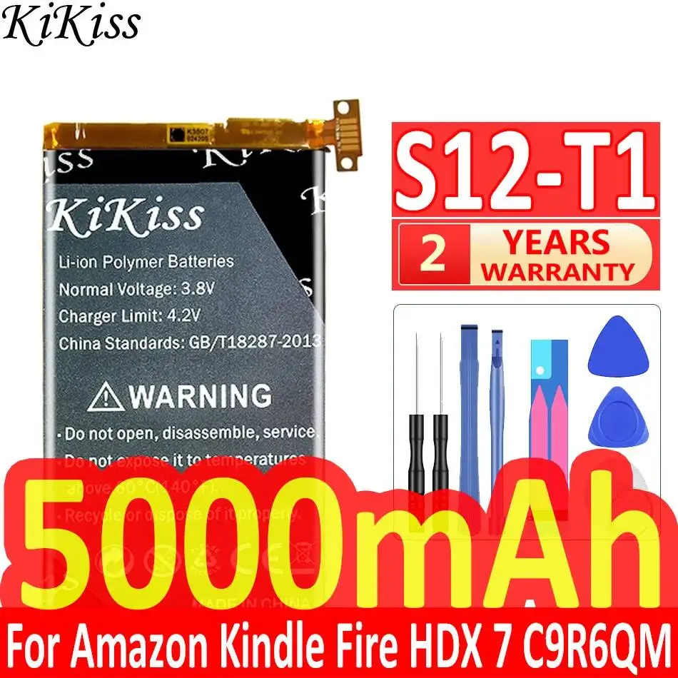 

Tablet Battery 5000mAh For Amazon Kindle Fire HD X7 C9R6QM Kindle Fire Hdx S12-T1 S12-T1-S Reliable Power