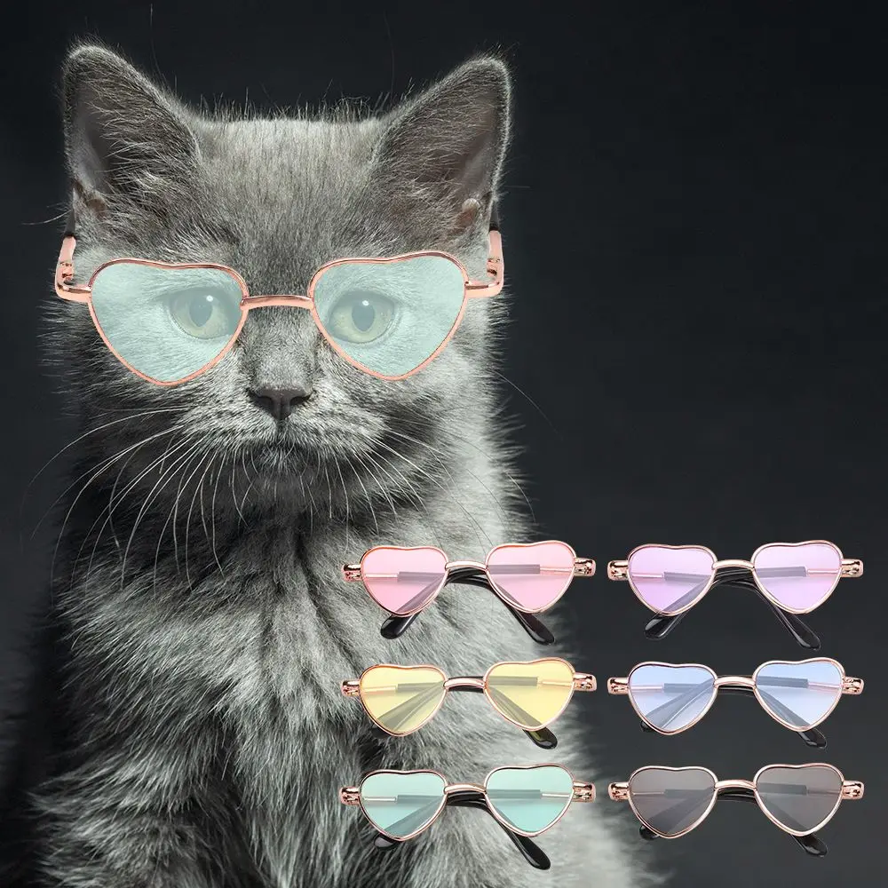 Photo Prop Costume Cosplay Party Cat Glasses Dog Glasses Heart Metal Sunglasses Cats Small Dogs
