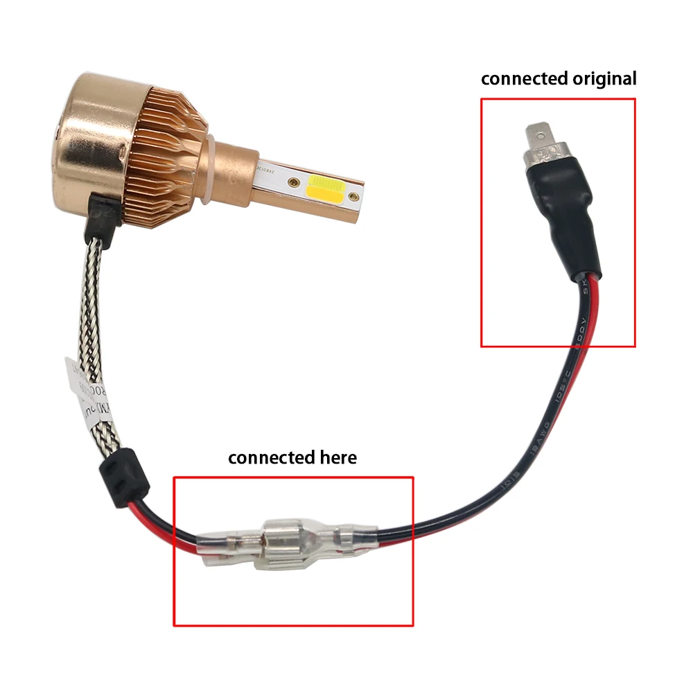 1pcs LED HID H1 Replacement Single Converter Wiring Connector Cable Conversion Lines Adapter Holder Headlight