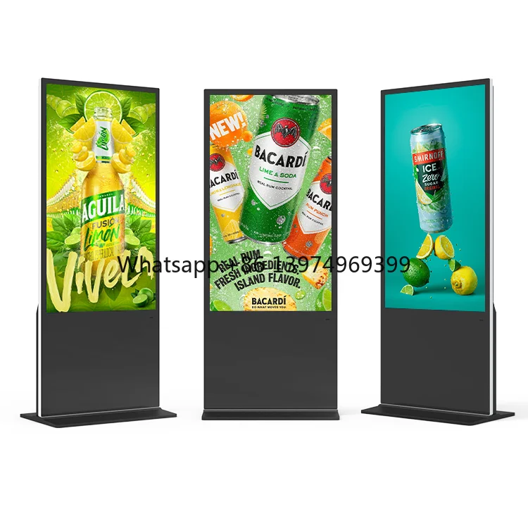 43 50 55 65 Inch Android Digital Advertising Screen Signage Lcd Indoor Interactive Floor Standing Display Screen for Advertising