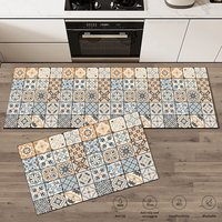 Waterproof and Non-slip Kitchen Bohemian Rug Vintage Long Floor Mats Quality Washable Bedroom Hallway Entrance Doormat Carpet