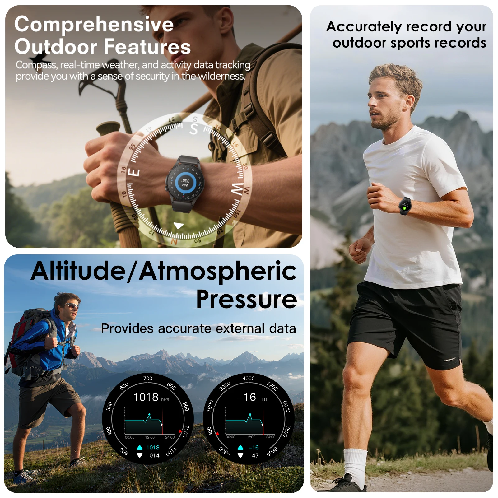 Aurafit G12 Smart Watch: 1.43" Touch screen/ 3ATM Waterproof Swimming / GPS /Health Monitoring/150+Sports Mode Compatible Strava - view 6