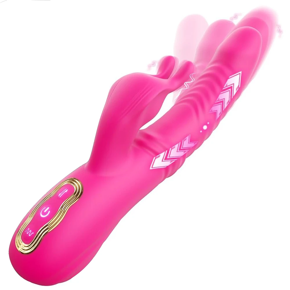 Powerful Wiggling Thrusting Rabbit Vibrator Female Swing Clitoris Stimulator G Spot Dildo Massager Adults Sex Toys for Women