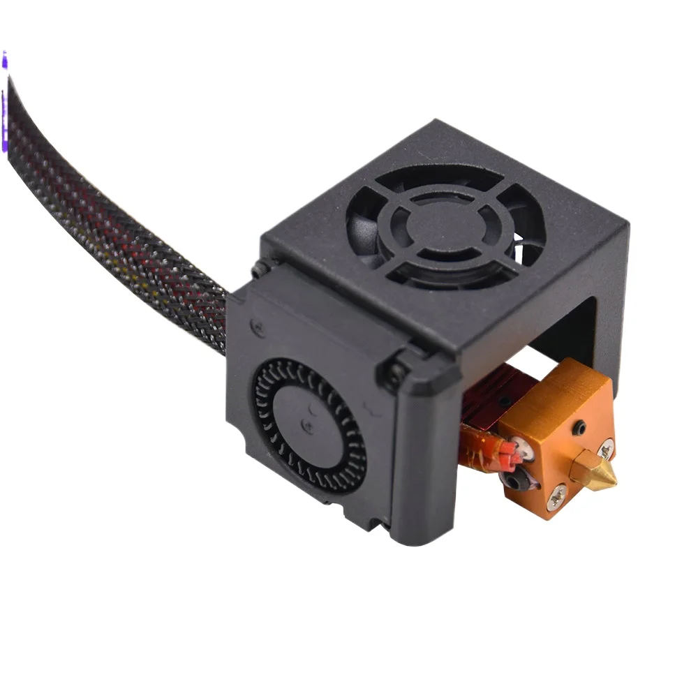 24V 3D Printer Nozzle Assembly Kit with Cooling Fan Complete DIY Replacement Printer Accessories