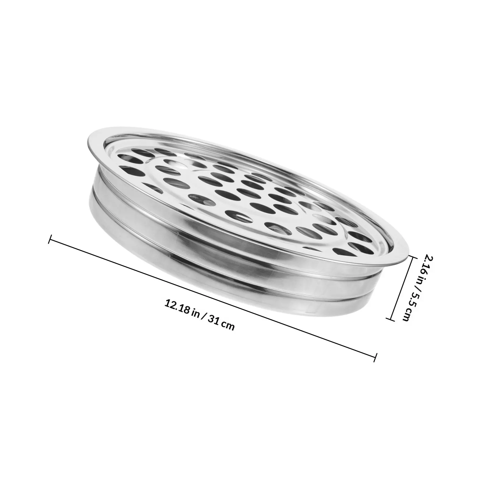 Stackable Stainless Steel Communion Tray with 40 Holes – Holy Bread Serving Platter for Church Religious Use