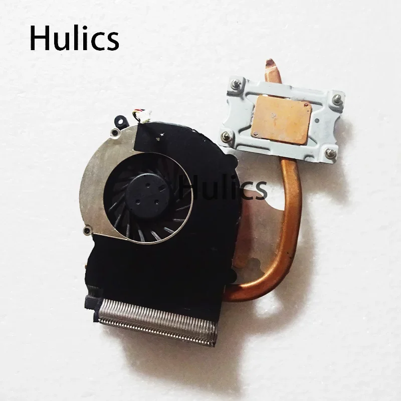 Hulics Used Laptop Radiator For HP 2000 CQ43 430 431 435 436 CQ57 630 631 Heatsink CPU Fan Cooler 646183-001 646181-001