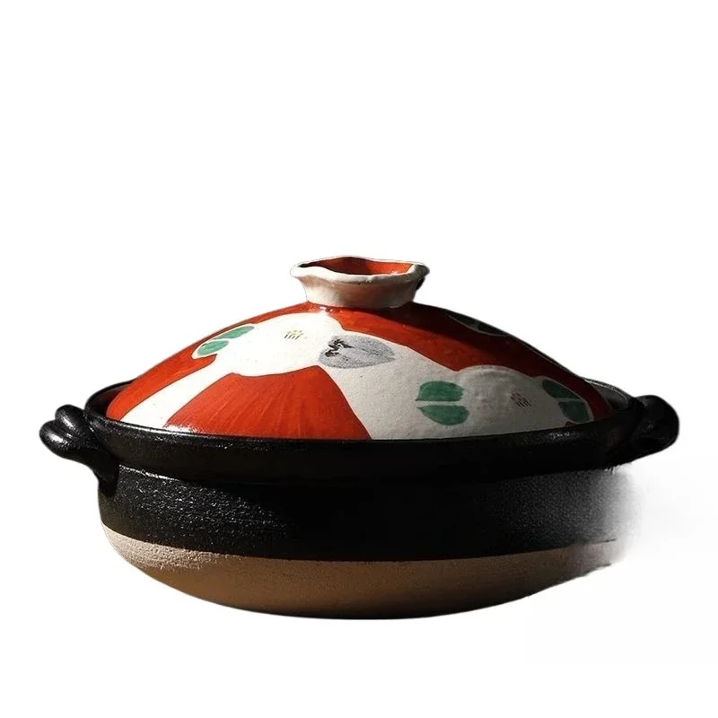 Wangu braised red juniper flower and spring soil pot, large-capacity casserole stew pot, soup pot 3.2L