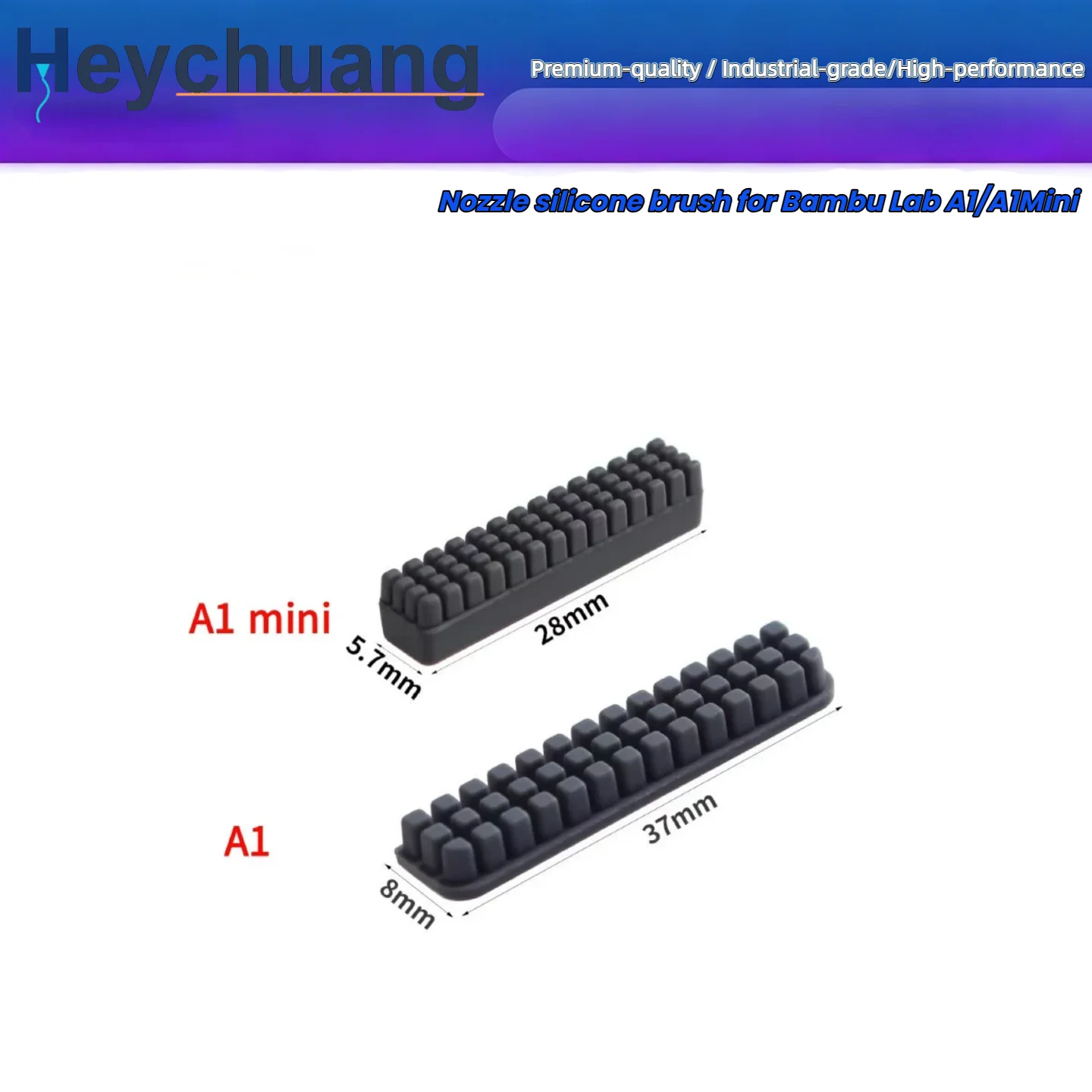 Nozzle Brush for Bambu Lab A1/A1Mini Wiper Silicone Mounted Scrubbers for Bambulab A1 Cleaning Tool 3D Printer Accessories