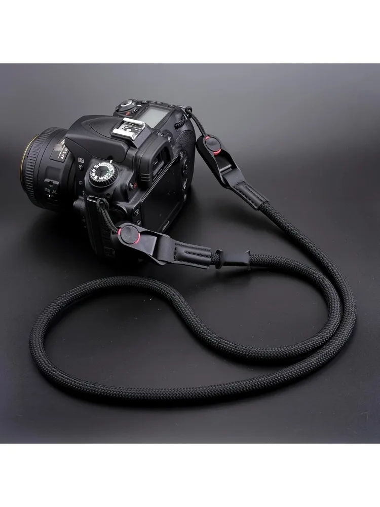 Schnellverschluss-Kameragurt, verstellbar, aus strapazierfähigem Polyamid-Kletterseil für DSLR- und spiegellose Kameras, für Nikon, Canon, Sony, Fuji