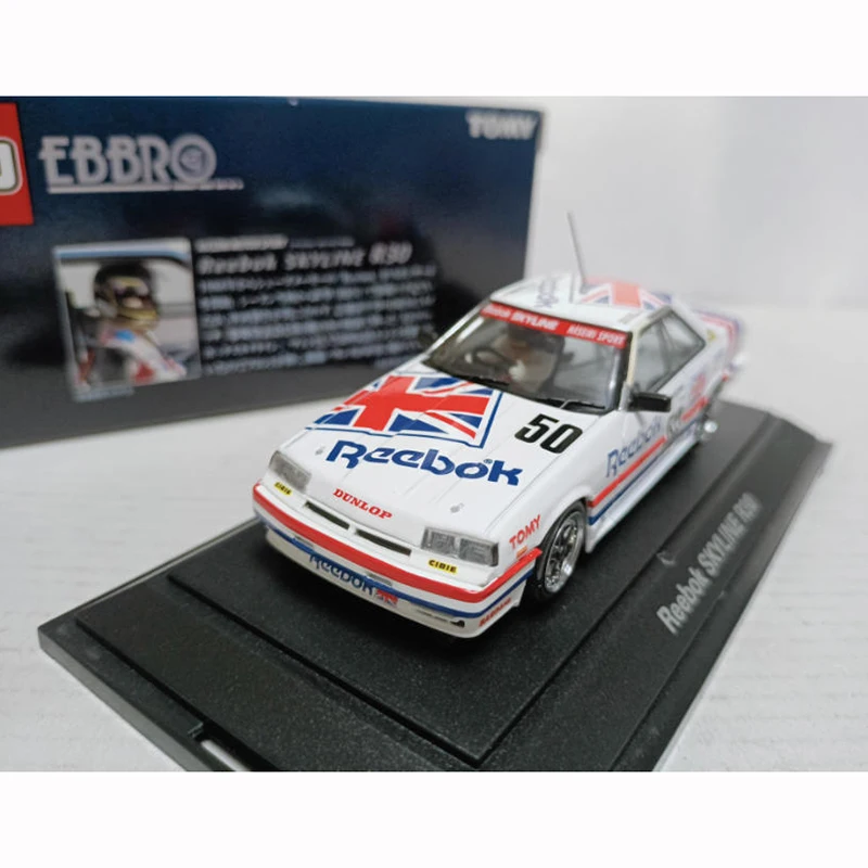 

Ebbro TOMY 1/43 Reebok Skyline R30 Hasemi Alloy Sport Car Model Adult Classic Collection Display Ornament Gift Souvenir