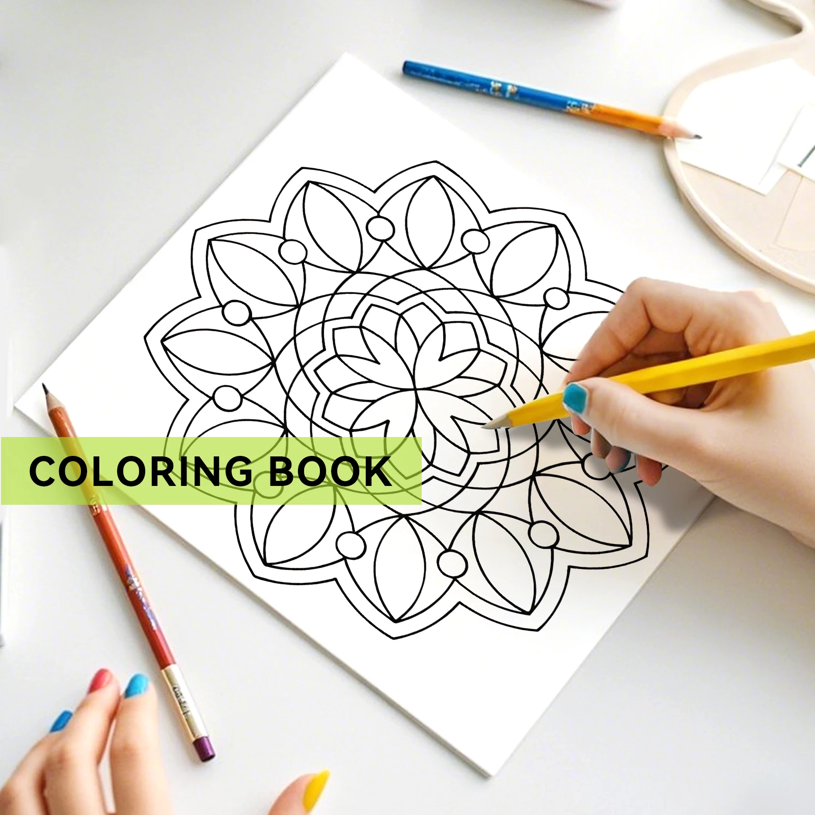 MANDALA Patterns Coloring Book for Adults Cute DIY Painting Drawing Book Perfect Gift for Party and Birthday ﻿