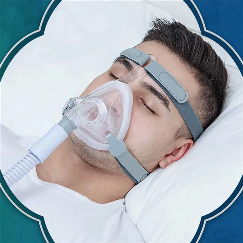 A03F-2X أقنعة CPAP لكامل الوجه مع أغطية الرأس والكوع/الدوار والوسادة، لوازم CPAP مناسبة لمعظم موديلات الآلات