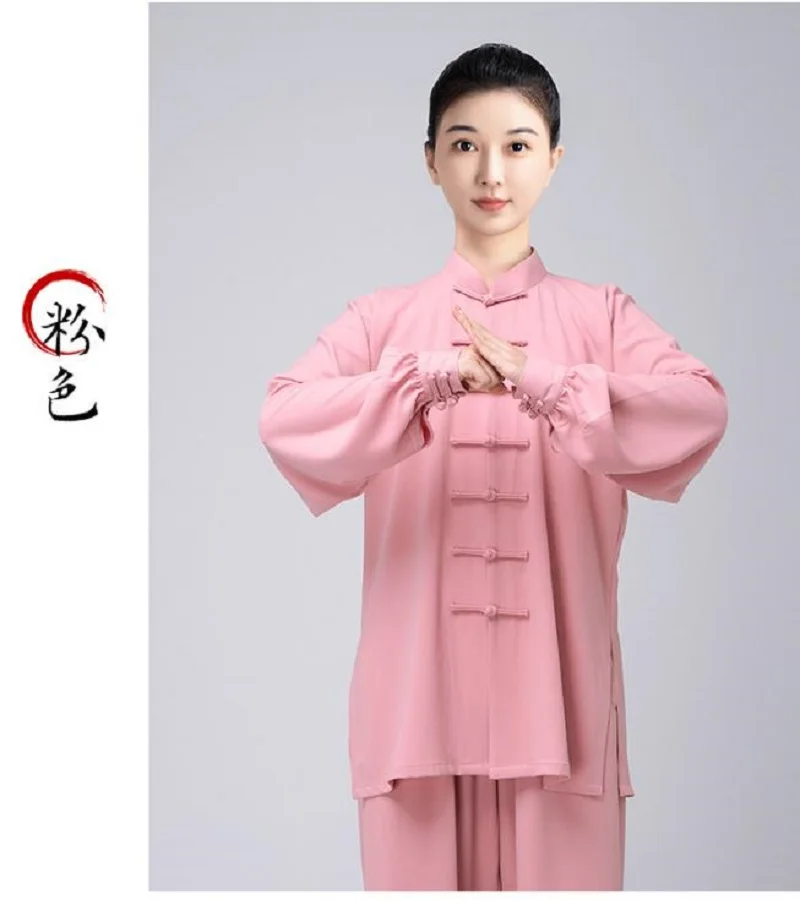 

2026 Chinese Style Women's High Quality Tai Chi Clothing Long Sleeve Kung Fu Martial Arts Performance Costume Jacket Pants Suits