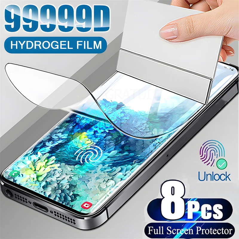 2-8Pcs Hydrogel Film for Samsung Galaxy S23 Ultra S8 S9 Plus S23 Screen Protectors for Samsung S22 Ultra S10 Plus S20 S21 FE