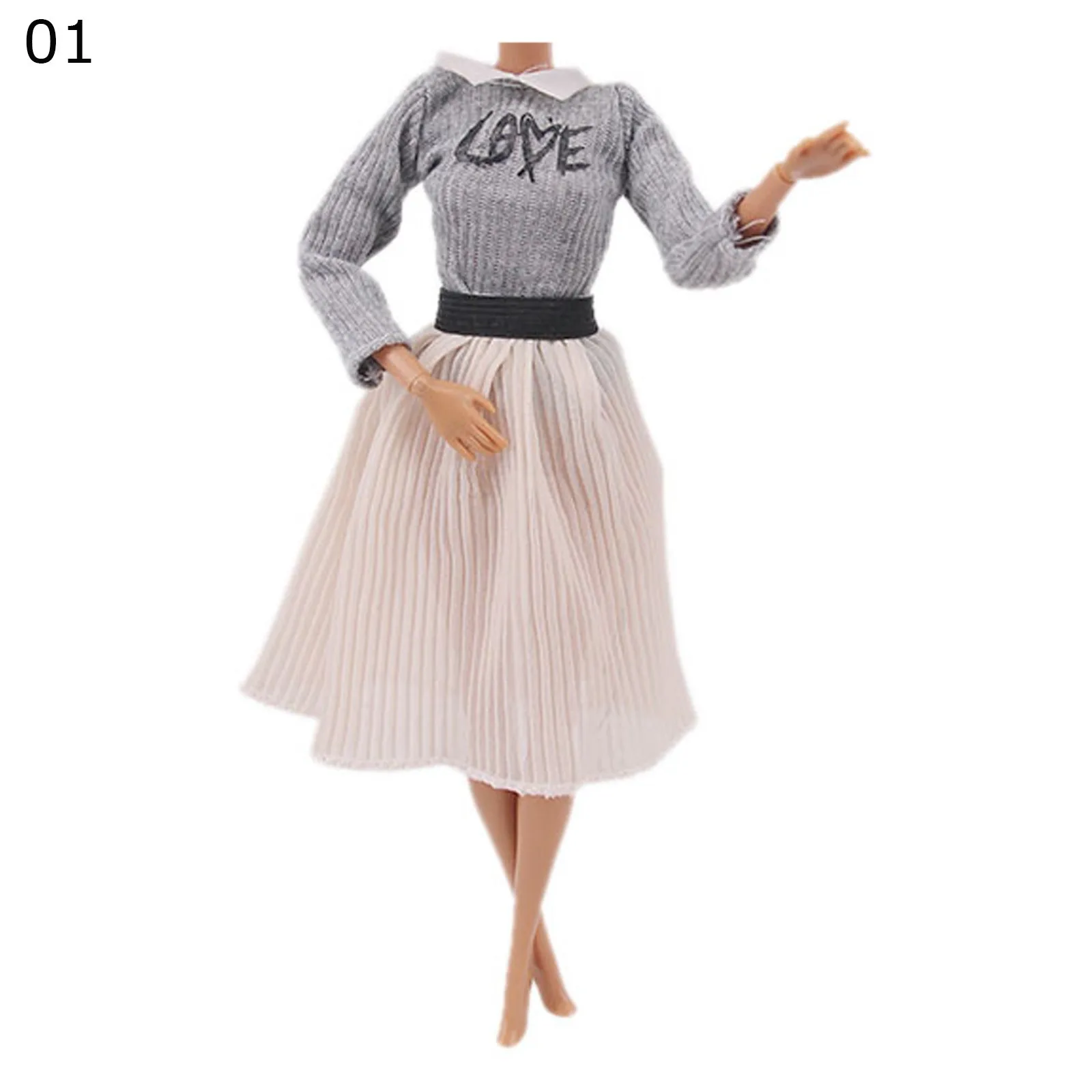 Barbies Doll Clothes Doll Dress Fashion Outfit Shirt Casual Wear Skirt For Barbie&1/6 BJD Blythe Doll Clothes Doll Accessories