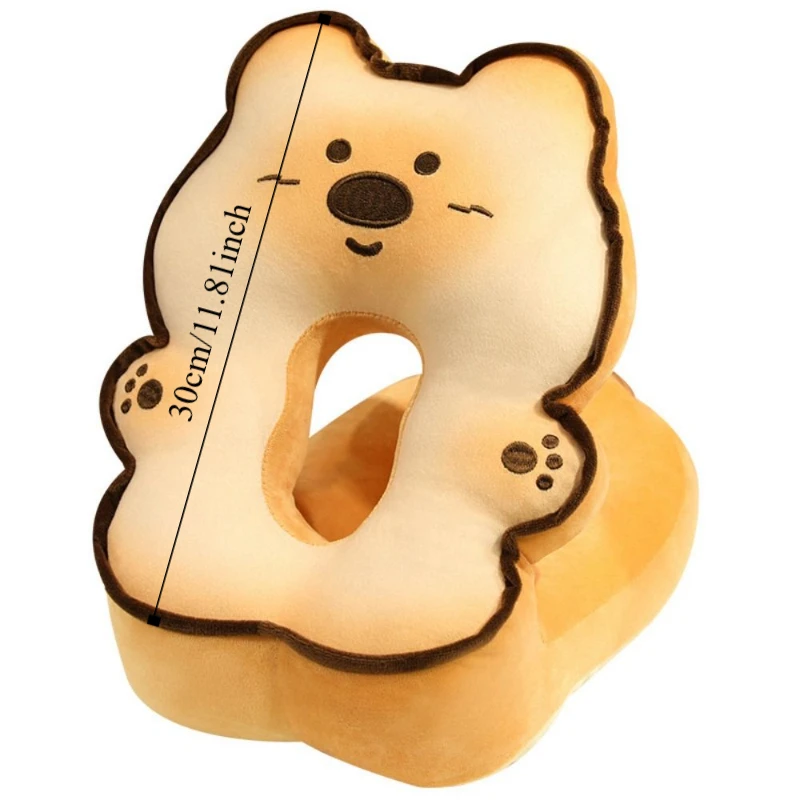 Toast Capybara Office Nap Pillow Double-sided Plush&Ice Silk Cat Hand Warmer Pillow Stuffed Super Soft Dog Waist Pillow