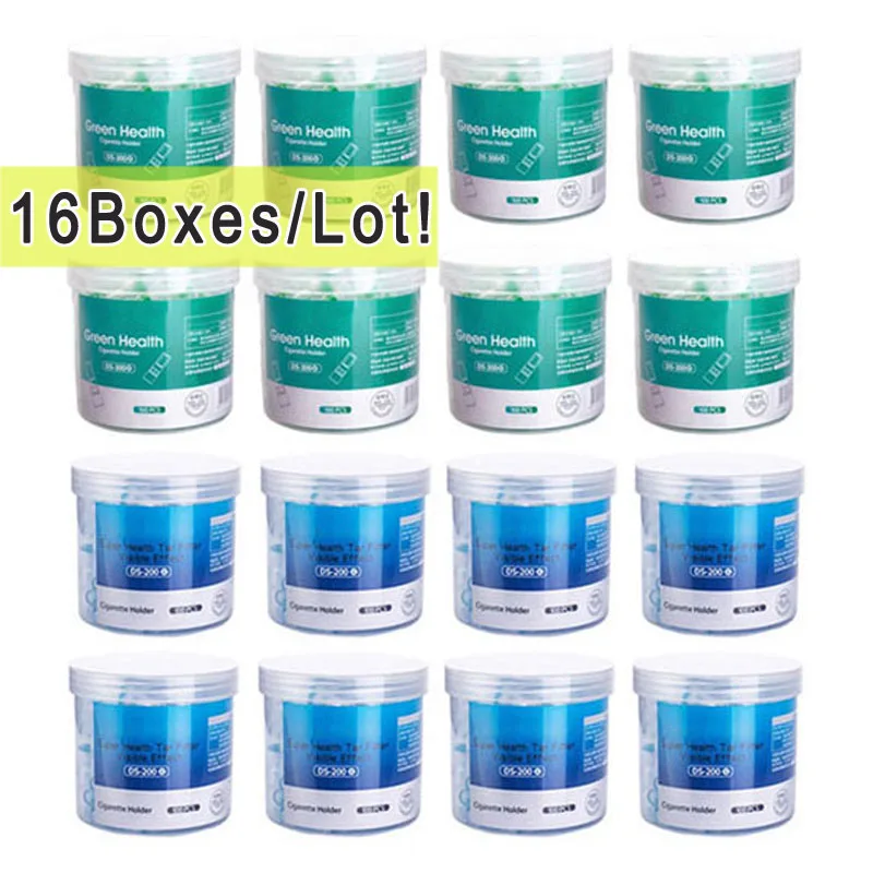 Wholesale price 16 Boxes Cigarette Holder Tar Filtration Disposable Cigarette filter Hot Sale Tobacco Filter Men Cigarette Tool