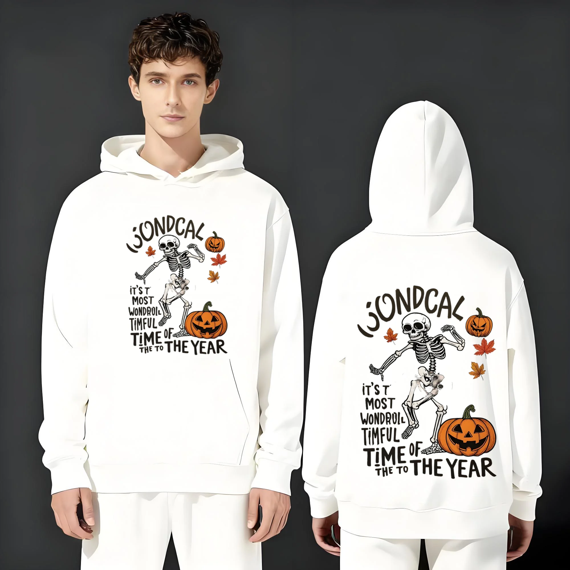 

The latest casual fashion 330g heavyweight hoodie from 2025 is suitable for both men and women featuring Christmas-style prints