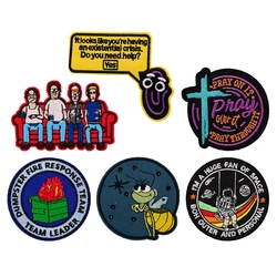 Funny Cartoon Quotation Embroidered Patch for Clothing Cute Dumpster Firefly Patch DIY Ironon Patch Applique Accessories Sticker