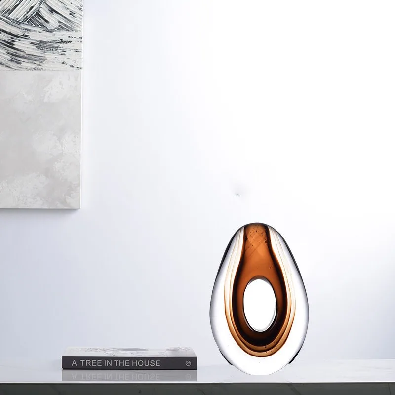 Light luxury minimalist high-end versatile glazed ornaments, crystal glass art ornaments
