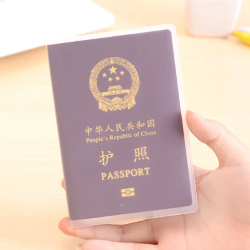 1PCS PVC Waterproof Travel Passport Cover Credit Card Holder Transparent Protective Case for Certificate Card Documents Pouch