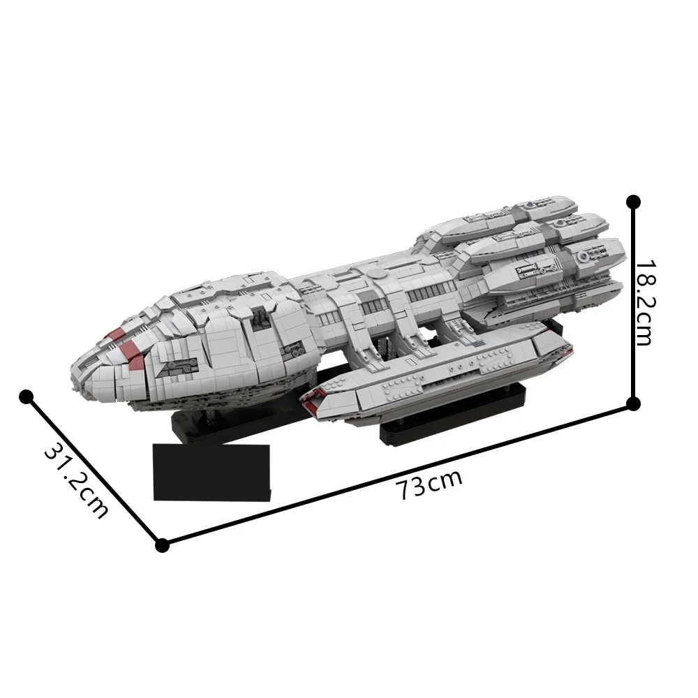 Gobricks MOC-217809 Battlestar Pegasus Bricks Model UCS Scale Ships Building Blocks DIY Assembly Toys Gift