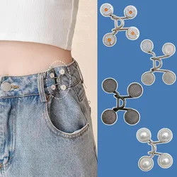 Ensemble de Broches de Serrage de la Taille pour Femme, réinitialisation Réglable, Épingles Métalliques, Accessoires pour Vêtements, Jupe, Pantalon, Jean