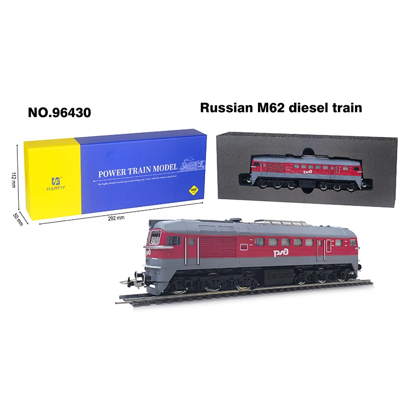 HO Schaal HF 1:87 Russische M62 Diesel Treinmodel Met Aandrijving Volwassen Collectie Statisch Display Speelgoed