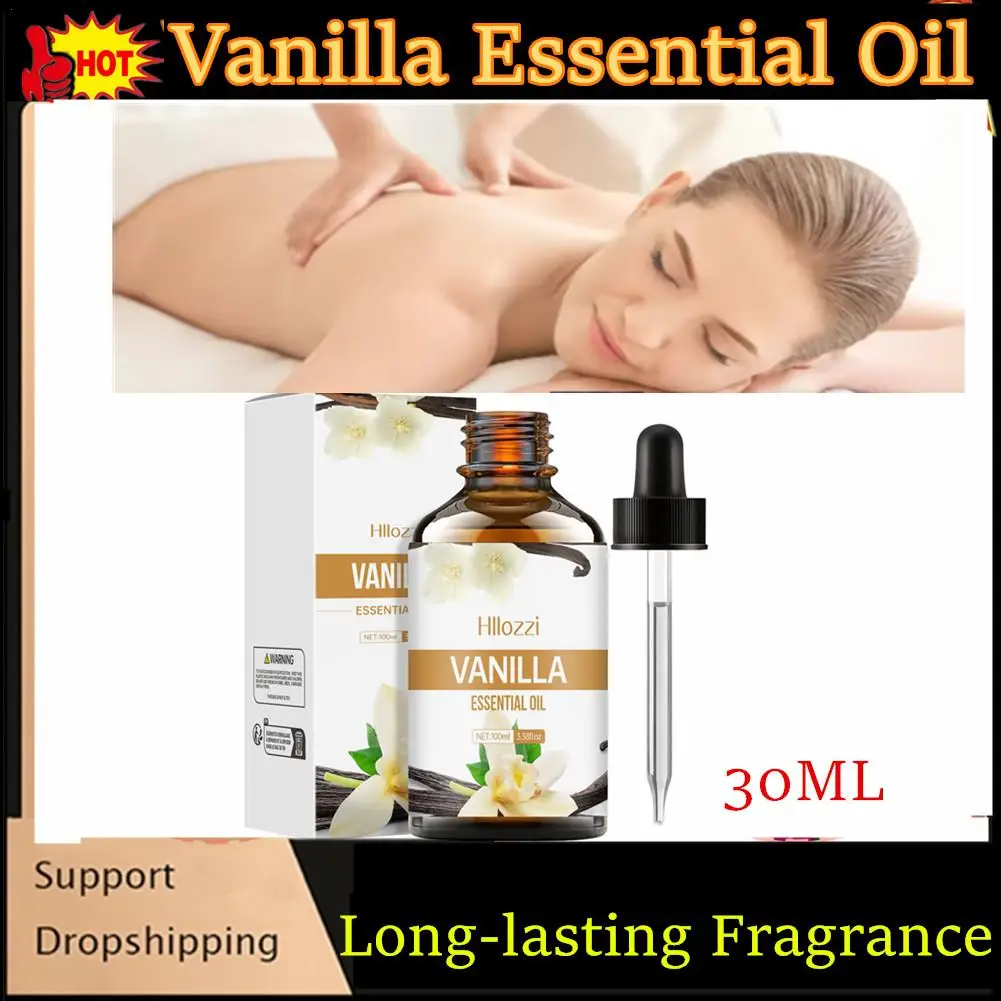 

30ml Vanilla Essential Oil For Face,Spa, Aromatherapy Diffuser, DIY Soap, Suitable For All Skin Types, Long-lasting Fragrance