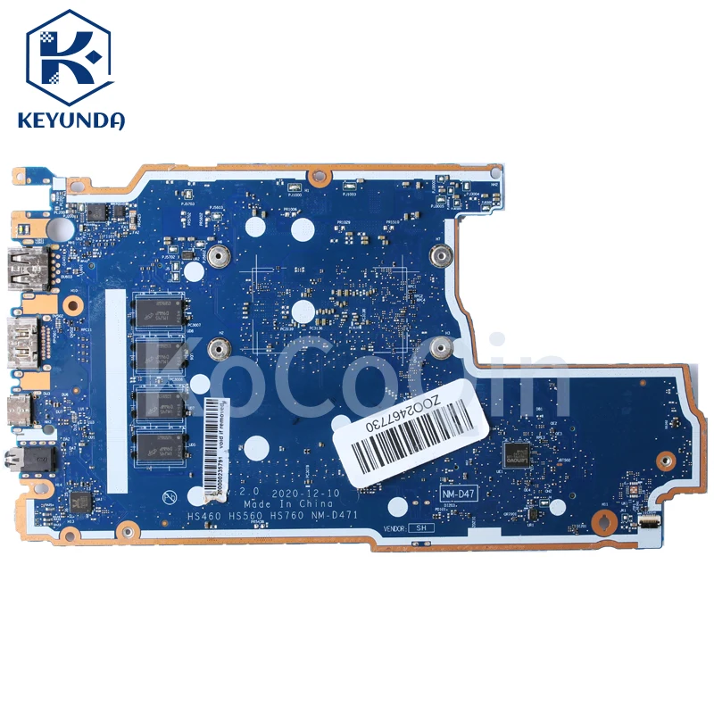 KoCoQin Laptop motherboard For LENOVO Ideapad 3-14ITL6 3-15ITL6 Mainboard NM-D471 SRK04 i5-1135G7 With RAM Full test