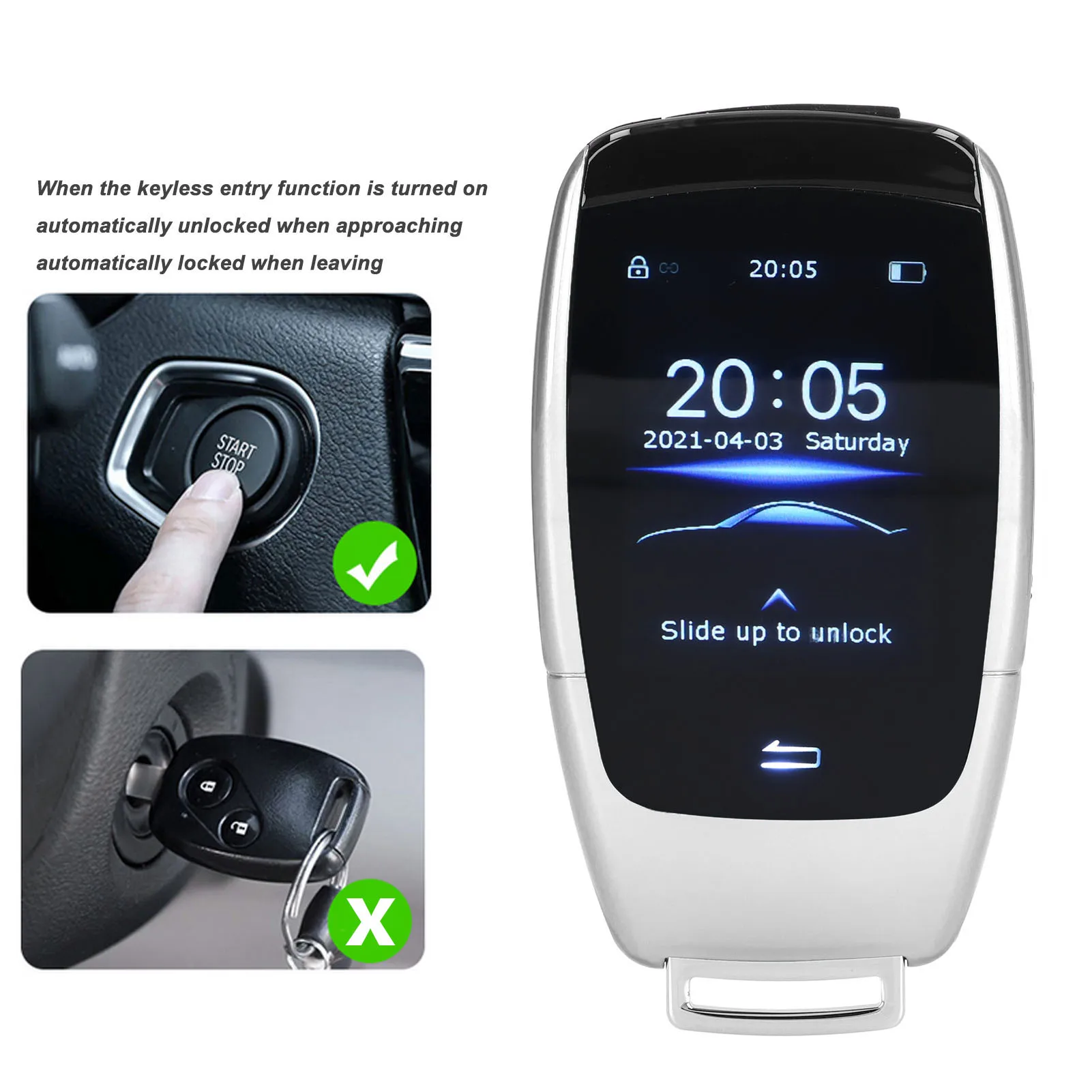 

Universal Remote Control Car Key TK900 LCD Touch Screen Smart Key Remote Keyless Entry for Start Stop Engine Button Models