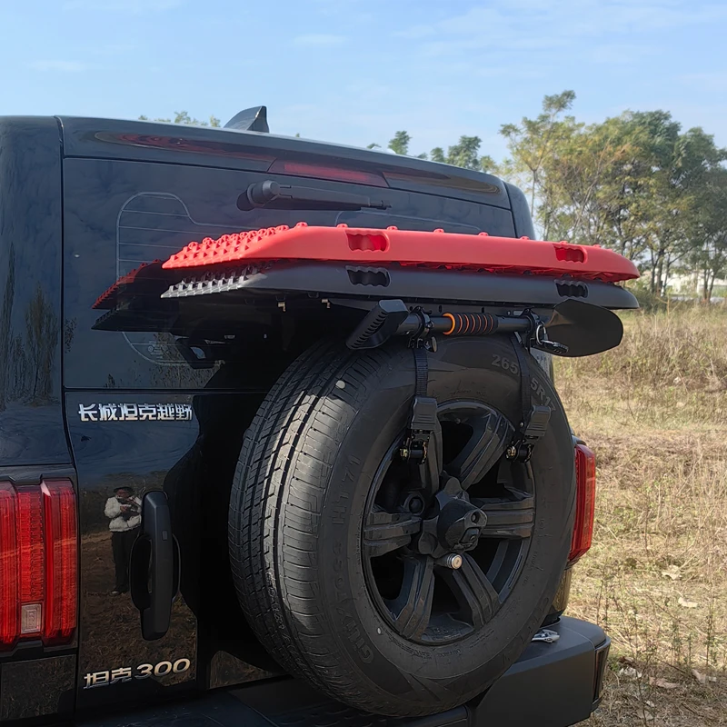 Vehicle Recovery Board  Mounts Traction Boards Mounting Kit Rescue Sand Board for Spare Tire Shovel Mount 4x4 Jeep Pickup Truck