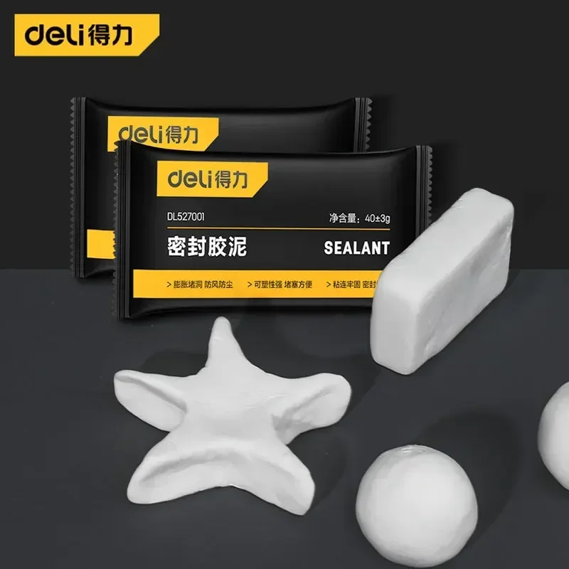 Deli 1/5/10 Pcs Waterproof Repair Wall Hole Sealing Mud Household Crack Air-conditioning Hole Plasticine Sewer Pipe Sealant