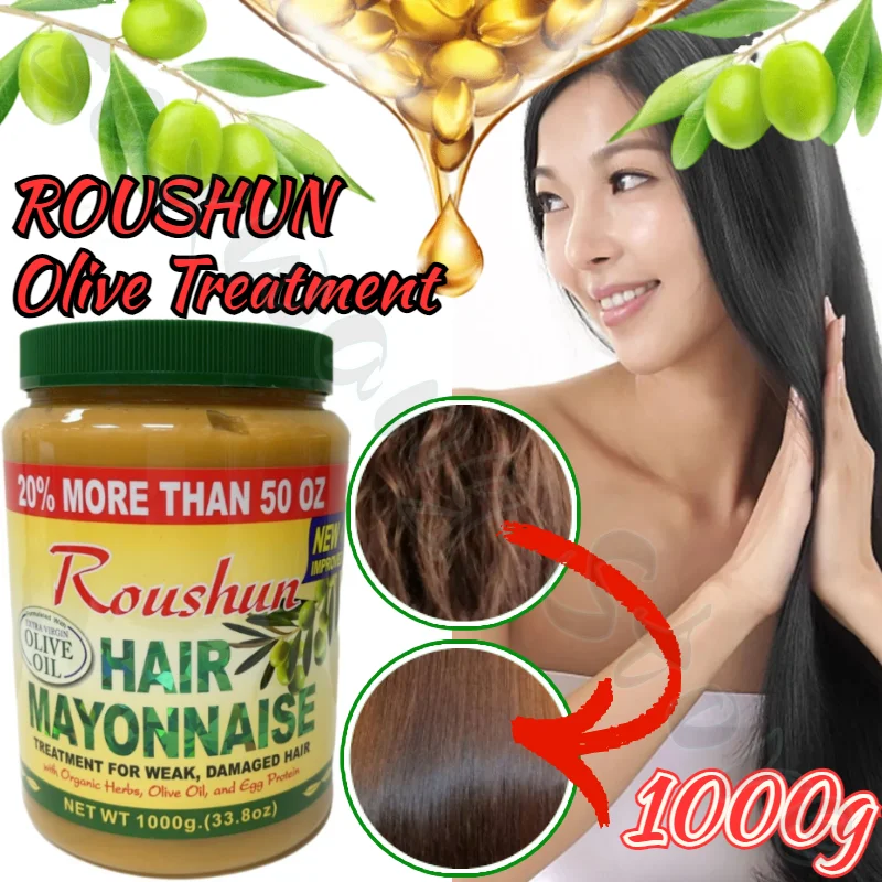 

Hair Treat Relaxer with Olive Silky Smooth&Shiny Hair Mask Baking Oil 1000g