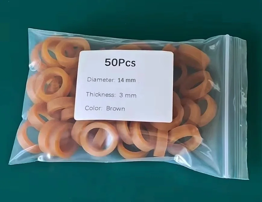 Diameter 14mm Tiny Brown Rubber Bands Elastic Small Heavy Duty Thick Rubbers For Packing Packaging - Very Durable