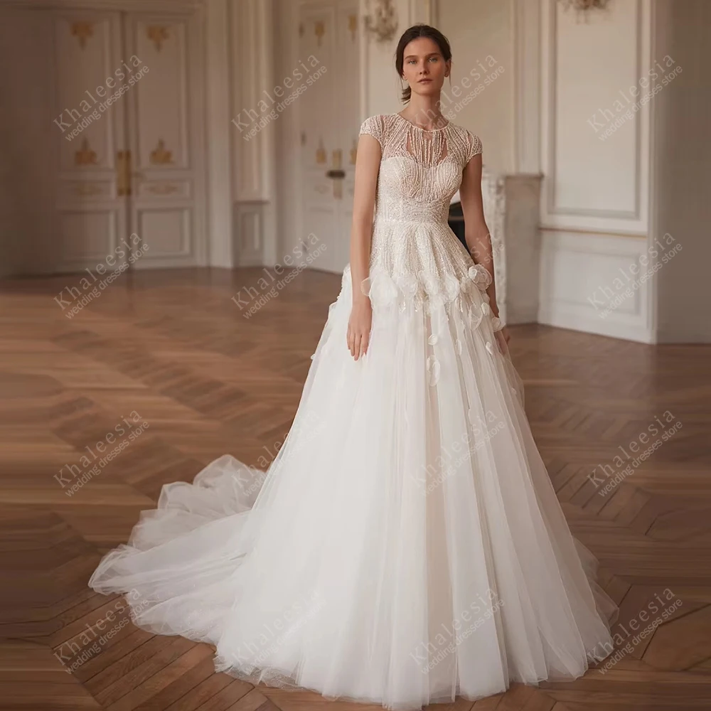 

Винтажные свадебные платья, гламурные свадебные наряды, тюлевые многоярусные платья А-силуэта для торжественных мероприятий, очаровательные свадебные платья на заказ