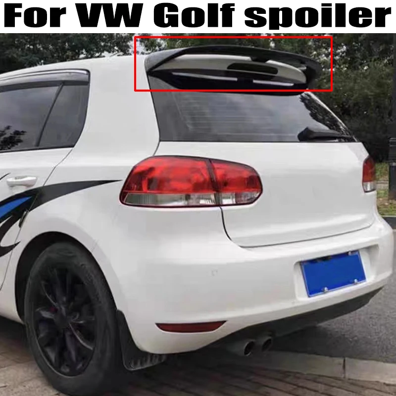 

For Volkswagen VW Golf 6 Spoiler 2010 2011 2012 2013 High Quality ABS Plastics Car Rear Roof wings spoiler Airfoil Accessorie