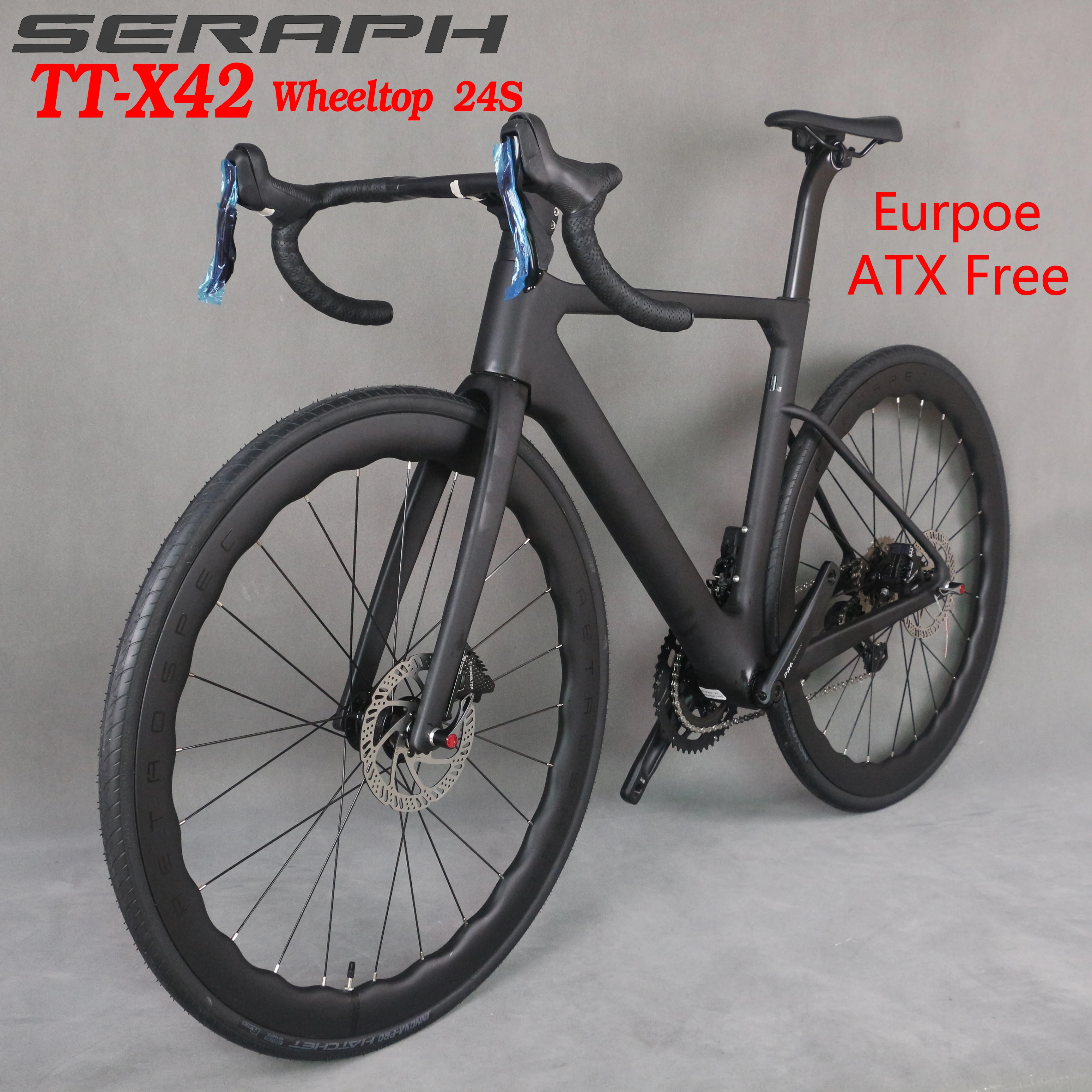 TT-X42  Bicycle Full Carbon Light Weight Road Bike With WheelTop Wireless Electric Group Set carbon wheels or aluminum wheelset