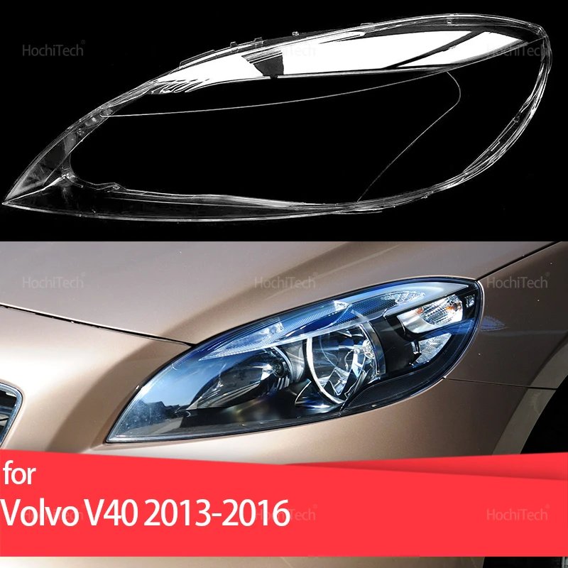 

For Volvo V40 2013 2014 2015 2016 Car Transparent Glass Lamp Headlamp Cover Headlight Cover Shell Lampshade Accessories