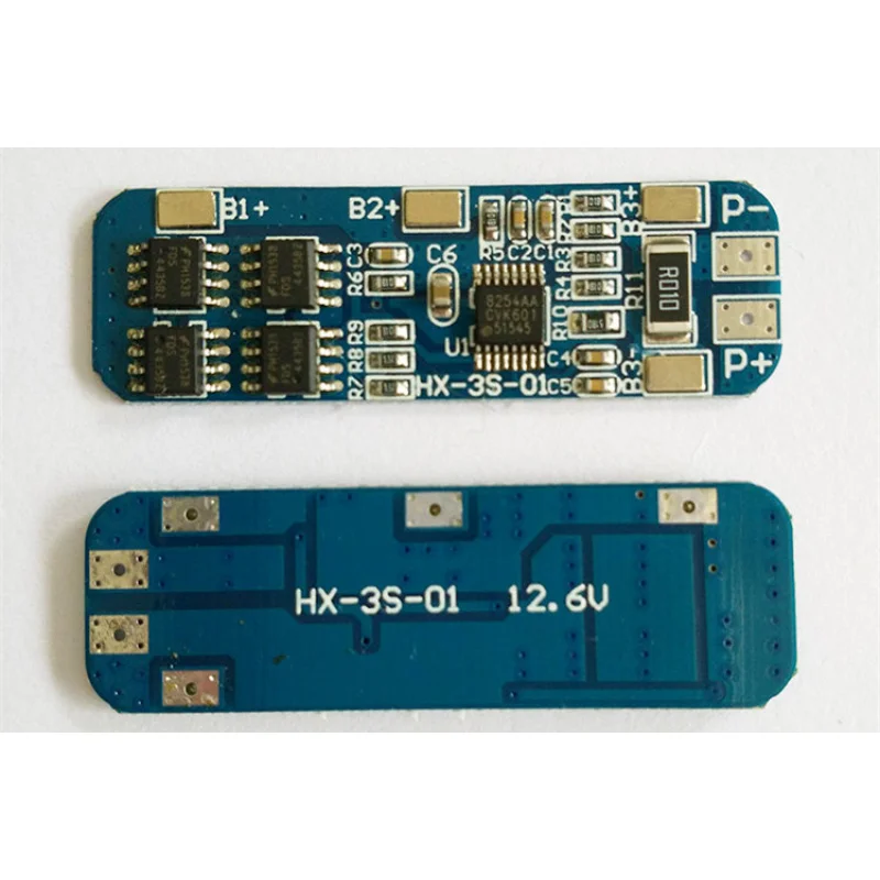 PP+ 2pcs 3 Series 12V 18650 Lithium Battery Protection Board 11.1V 12.6V 10A
