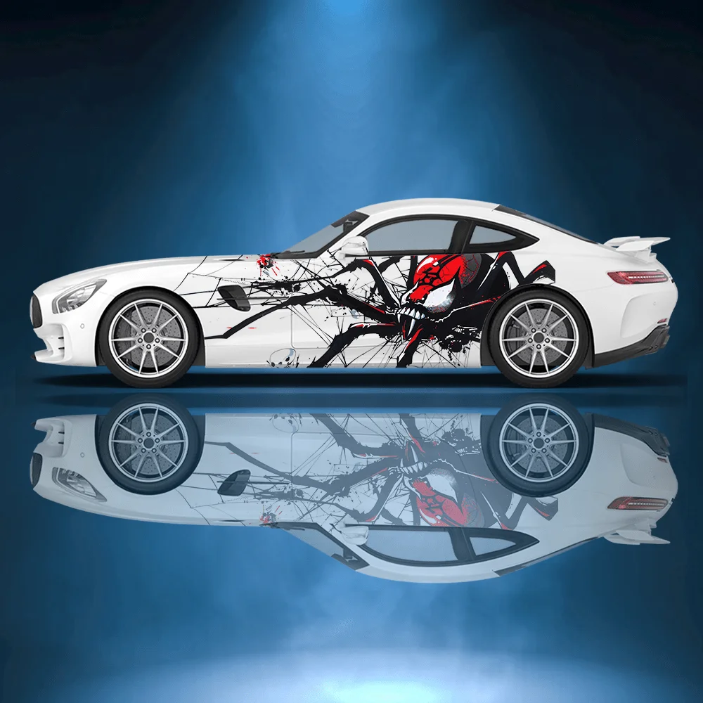 

Black Silk Thread Big Spider Splash Car Side Sticker Decoration Protection, Waterproof Self-adhesive Sticker, Auto Accessories