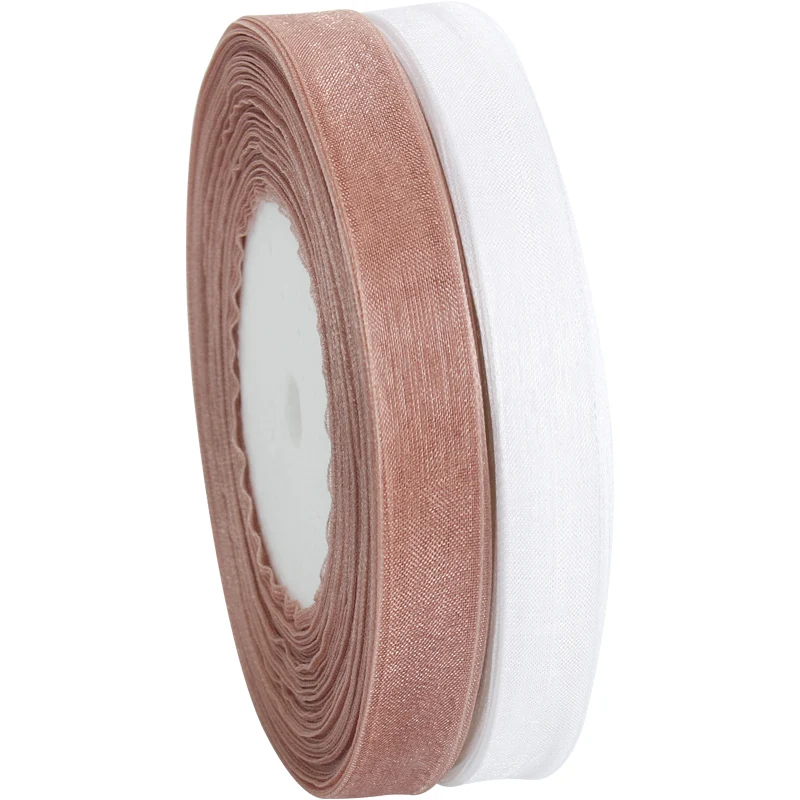 12mm Organza Ribbon 45Meters/Roll DIY Handmade Clothing Accessories Christmas Wedding Birthday Party Gift Wrapping Ribbon